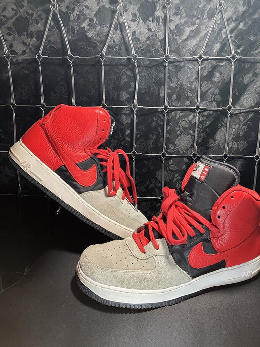 Nike Air Force 1 LV8 High Wolf Grey Red 11.5