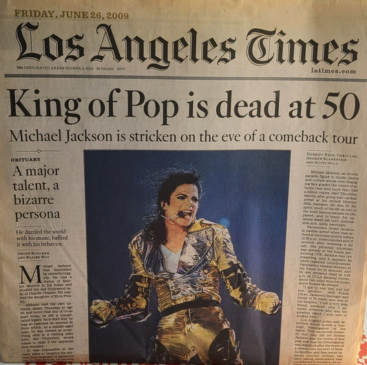 Michael Jackson 2009 Special Commemorative Edition Magazine & Newspaper Pages