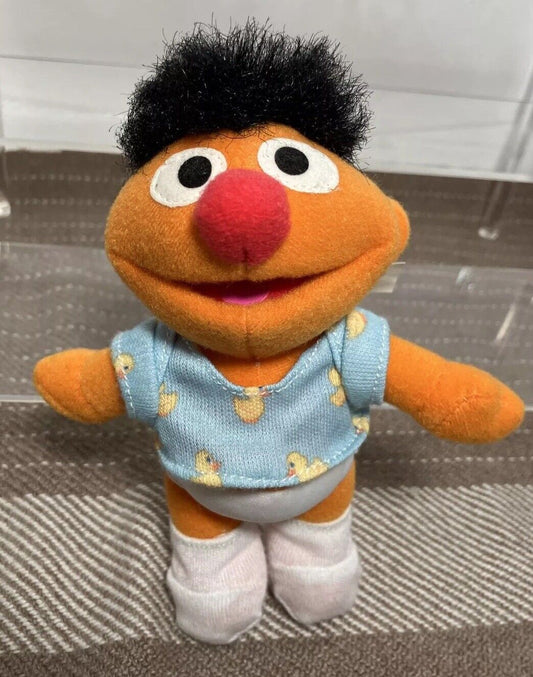 FISHER PRICE Jim Henson SESAME STREET Baby ERNIE Rubber Duckie Outfit 6.5” Plush