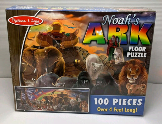 Noahs Ark 100 Piece Floor Puzzle Over 4 Feet Long Melissa  Doug Brand Sealed