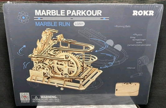 MARBLE PARKOUR Marble Run 3D Wooden Waterwheel Coaster ROKR LG501